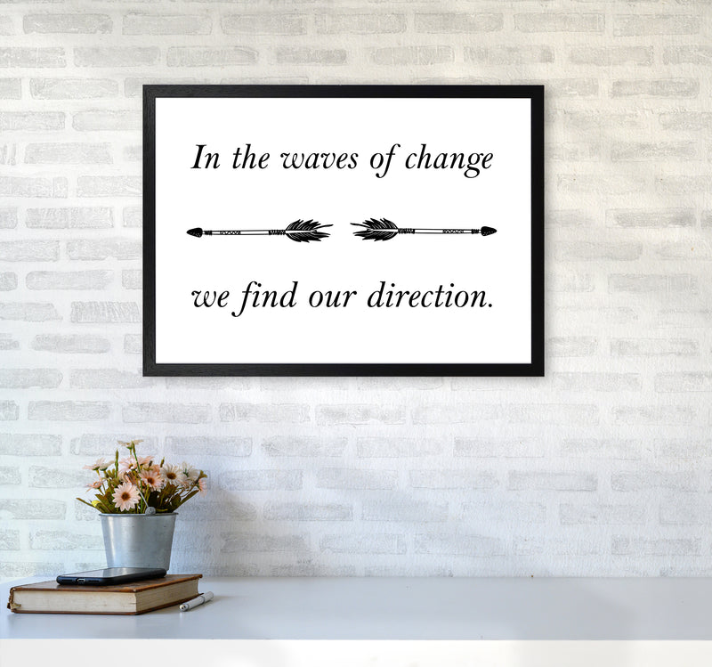 In The Waves Of Change  Art Print by Pixy Paper A2 White Frame