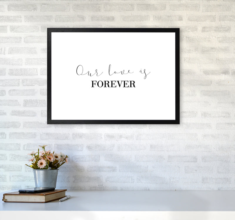 Our Love Is Forever  Art Print by Pixy Paper A2 White Frame
