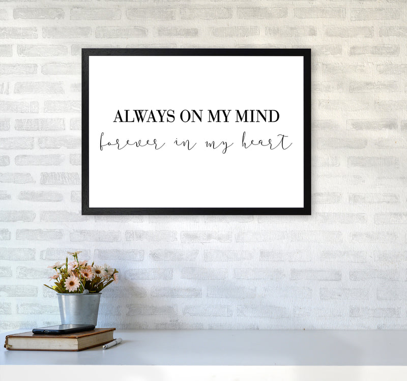 Always On My Mind  Art Print by Pixy Paper A2 White Frame