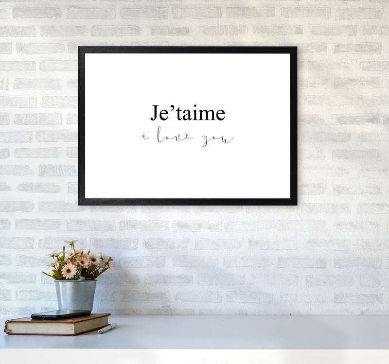 Je'Taime  Art Print by Pixy Paper A2 White Frame