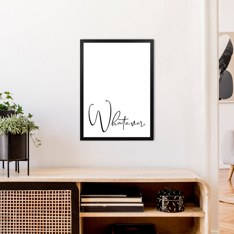 Whatever  Art Print by Pixy Paper A2 White Frame