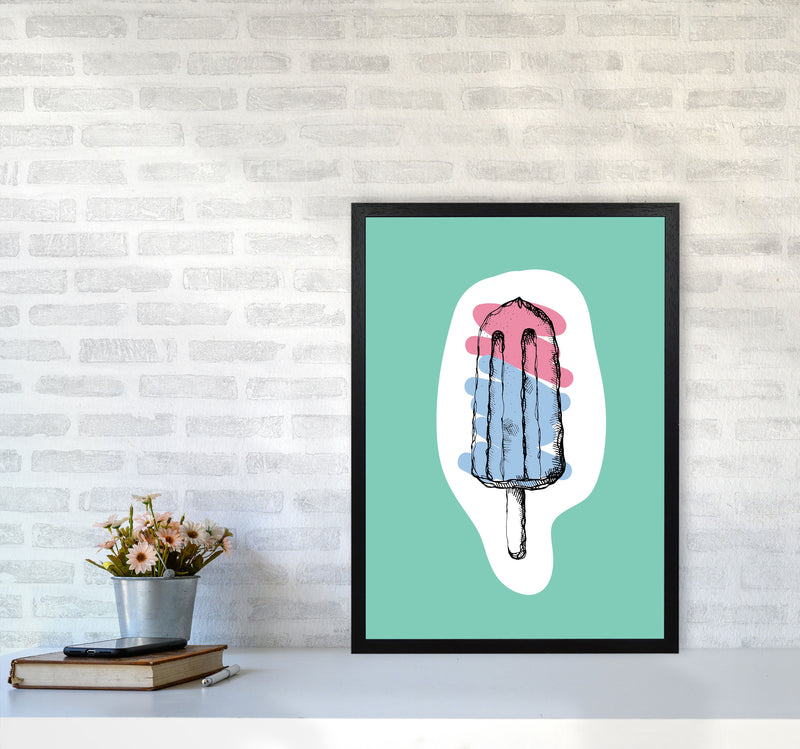 Kitchen Pop Ice Lolly Mint Art Print by Pixy Paper A2 White Frame
