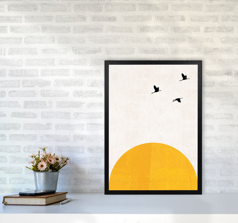 Rising sun Art Print by Pixy Paper A2 White Frame