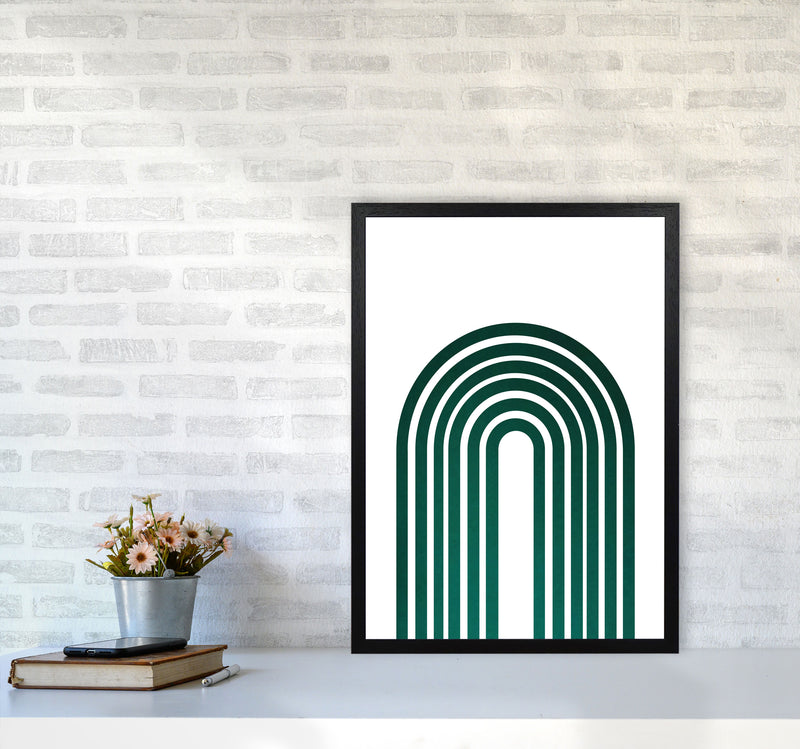 Rainbow emerald Art Print by Pixy Paper A2 White Frame