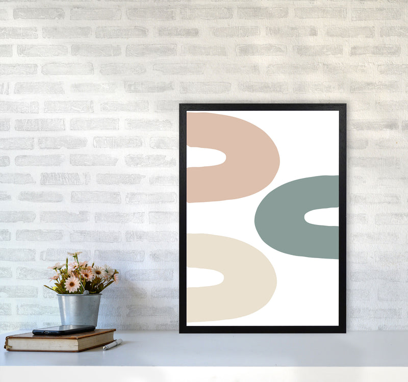 Inspired Three Rainbows Art Print by Pixy Paper A2 White Frame