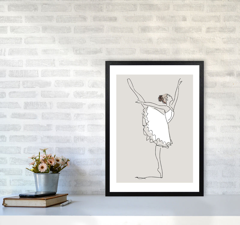 Inspired Stone Ballerina Art Print by Pixy Paper A2 White Frame