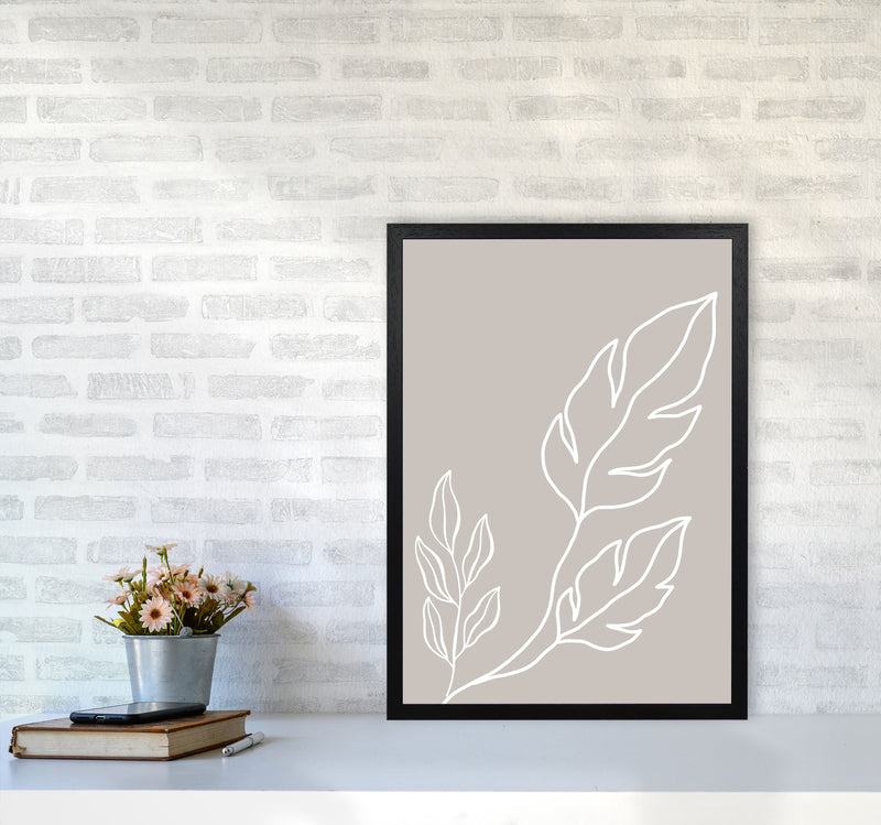 Inspired Stone Plant Silhouette Art Print by Pixy Paper A2 White Frame