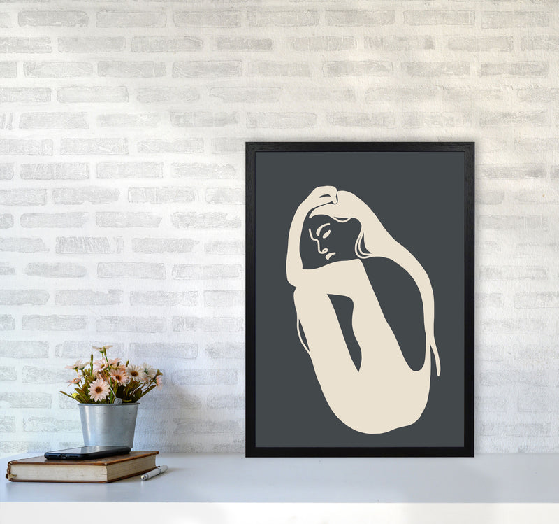 Inspired Off Black Woman Silhouette Art Print by Pixy Paper A2 White Frame