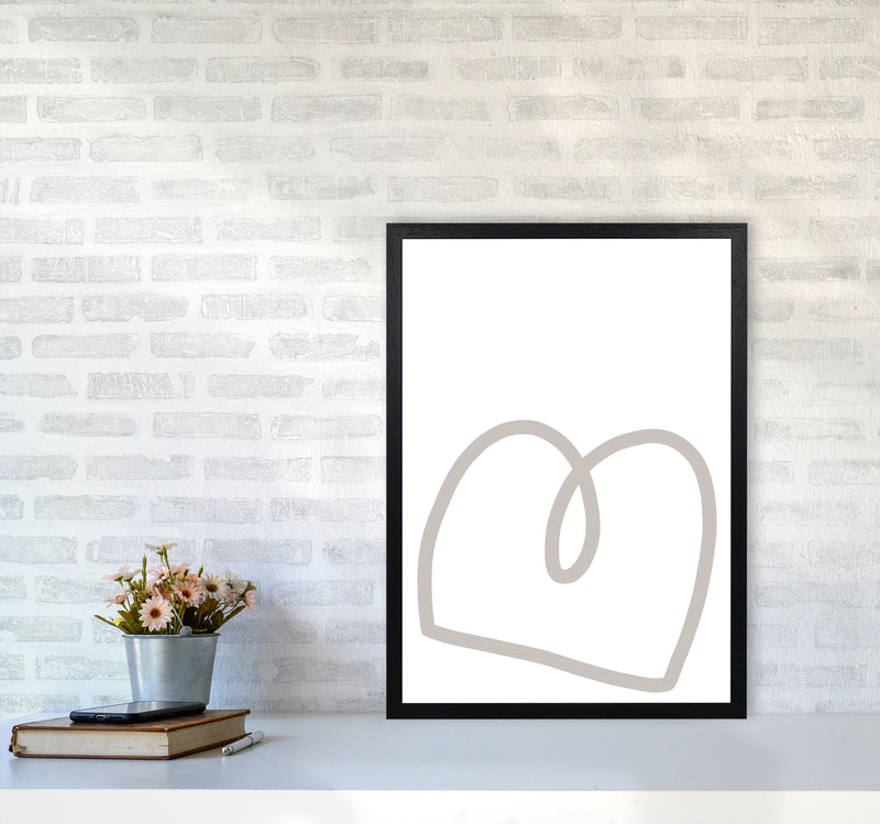 Inspired Stone Line Art Art Print by Pixy Paper A2 White Frame