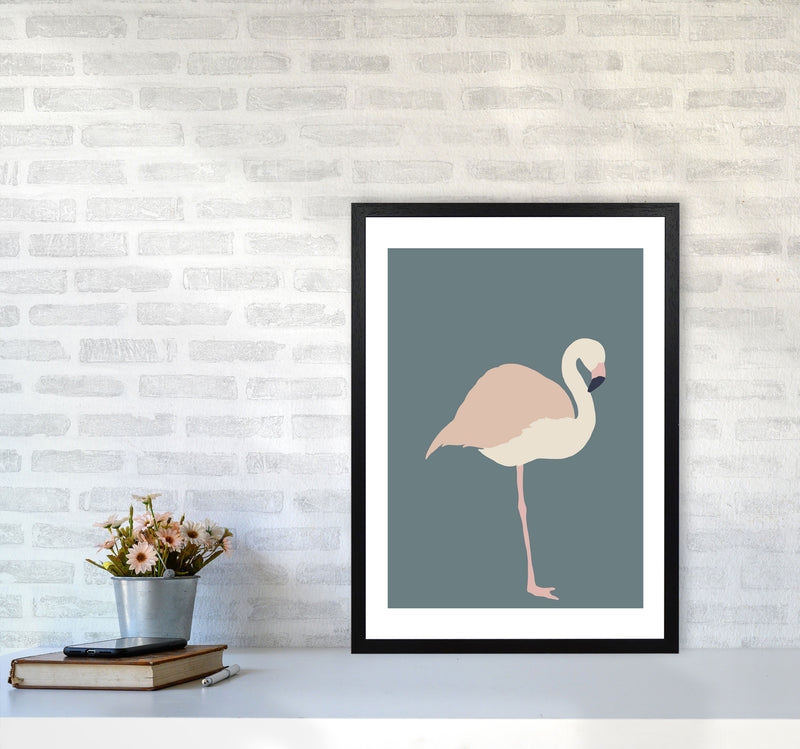 Inspired Flamingo Art Print by Pixy Paper A2 White Frame