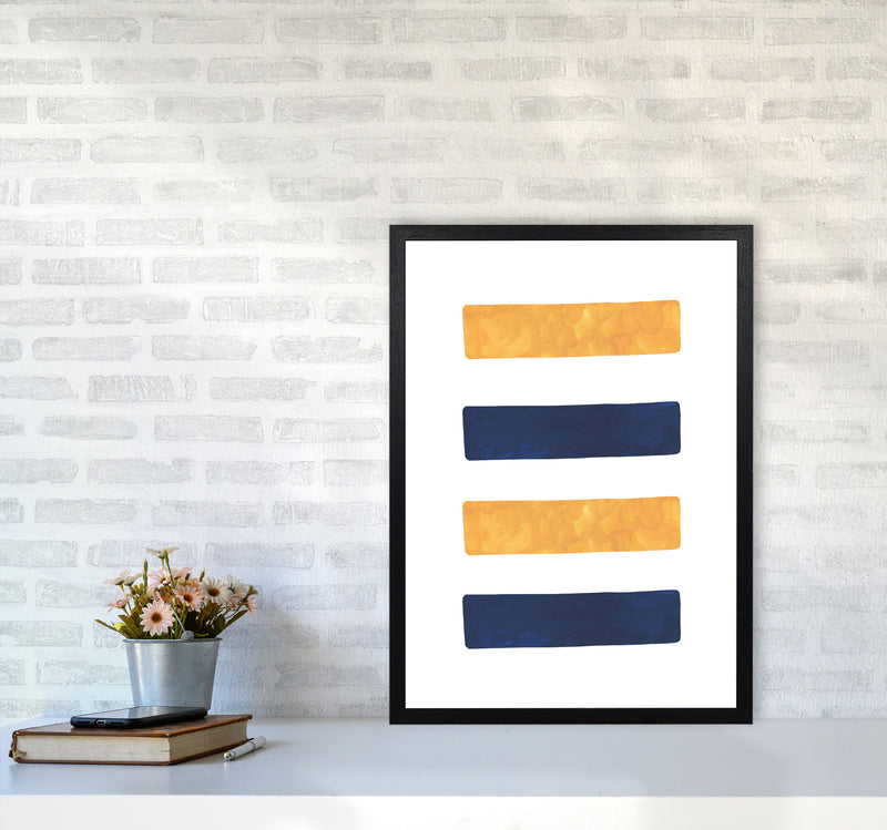 Horizon Abstract Lines  Art Print by Pixy Paper A2 White Frame