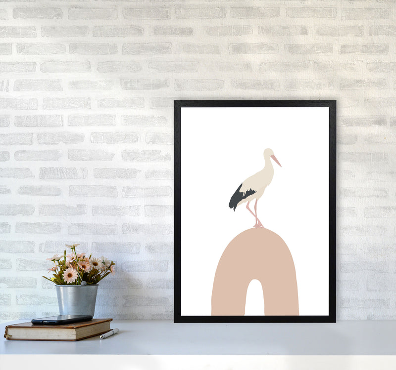 Inspired Bird on Rainbow Art Print by Pixy Paper A2 White Frame
