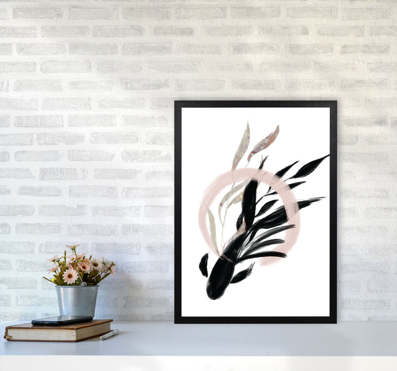 Delicate Floral Fish 02 Art Print by Pixy Paper A2 White Frame