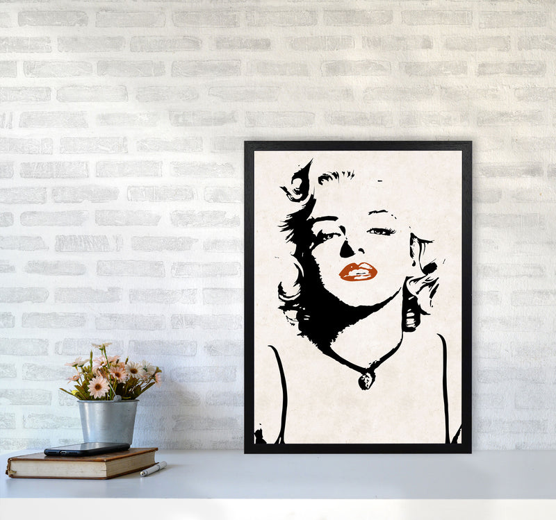 Autumn Marilyn abstract Art Print by Pixy Paper A2 White Frame