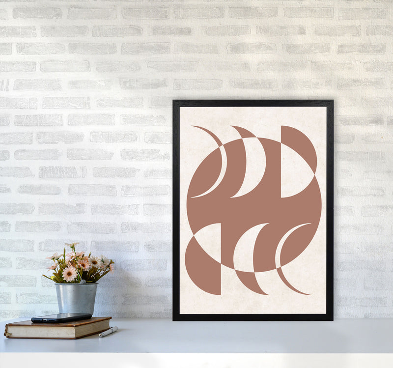 Autumn Moon Phases abstract Art Print by Pixy Paper A2 White Frame