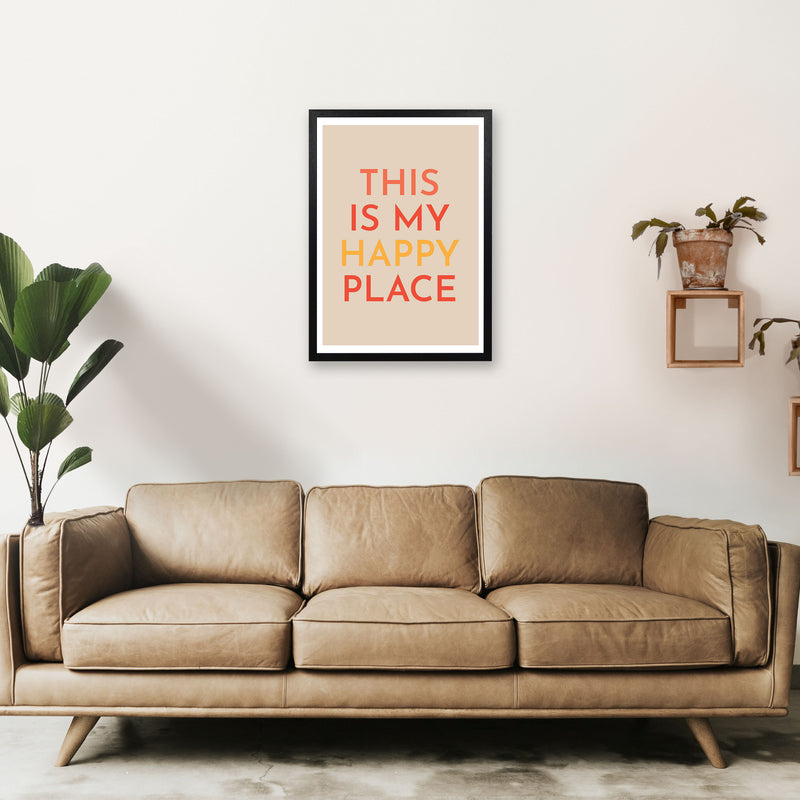 This is My Happy Place Art Print by Pixy Paper A2 White Frame