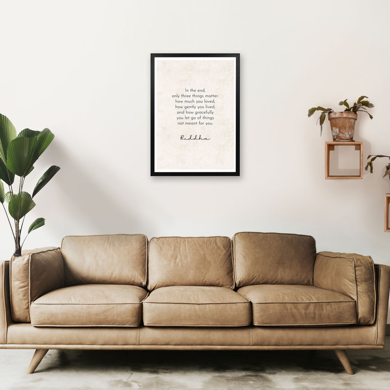 In The End - Buddha Art Print by Pixy Paper A2 White Frame