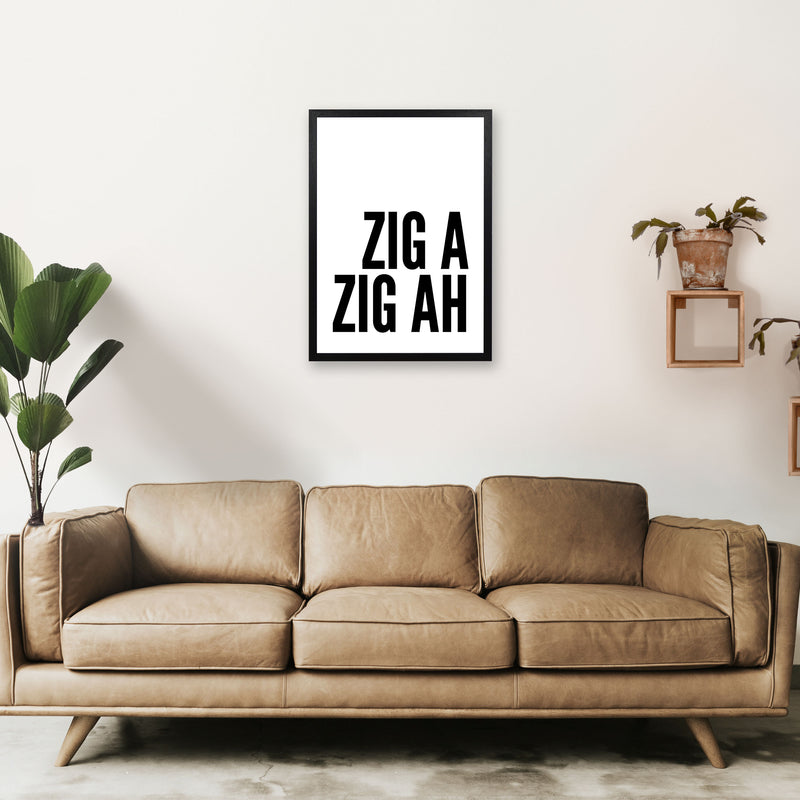 Zig a Zig Ah big Art Print by Pixy Paper A2 White Frame