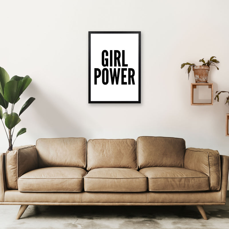 Girl Power Art Print by Pixy Paper A2 White Frame