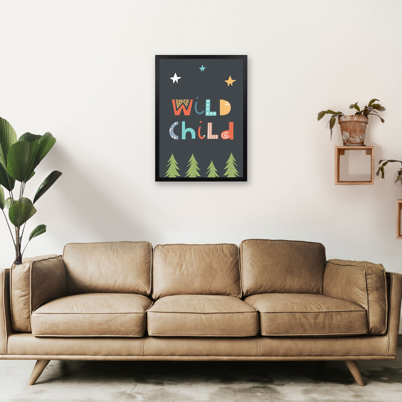 Wild child Neutral kids Art Print by Pixy Paper A2 White Frame