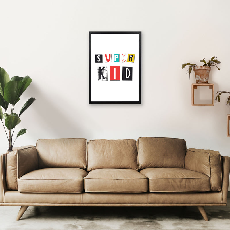 Super kid Art Print by Pixy Paper A2 White Frame