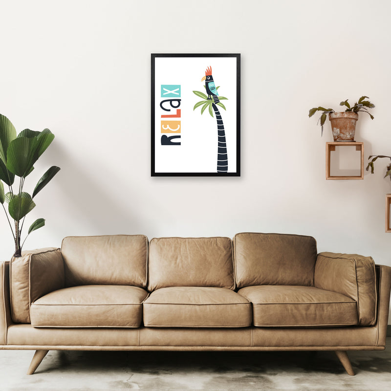 Relax bird Art Print by Pixy Paper A2 White Frame