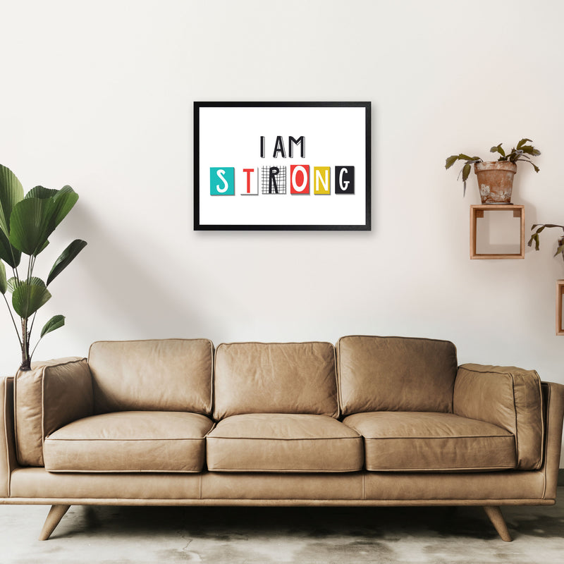 I am strong Art Print by Pixy Paper A2 White Frame