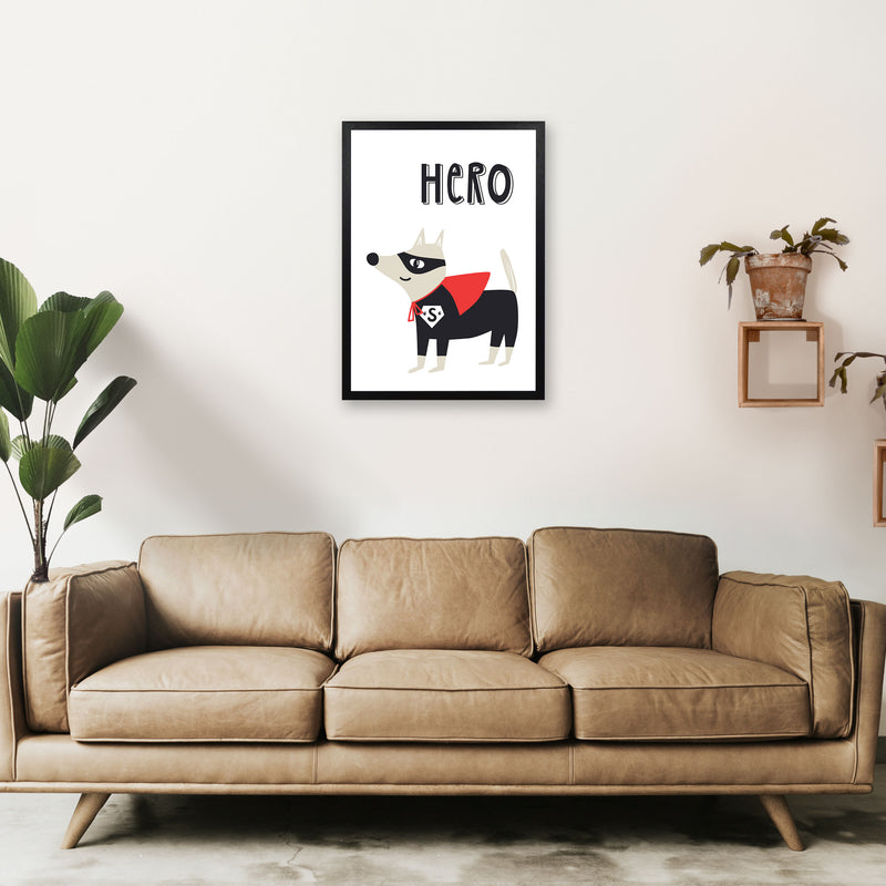 Hero dog Art Print by Pixy Paper A2 White Frame