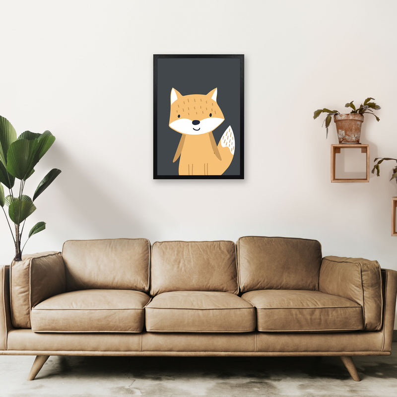 Fox Neutral kids Art Print by Pixy Paper A2 White Frame