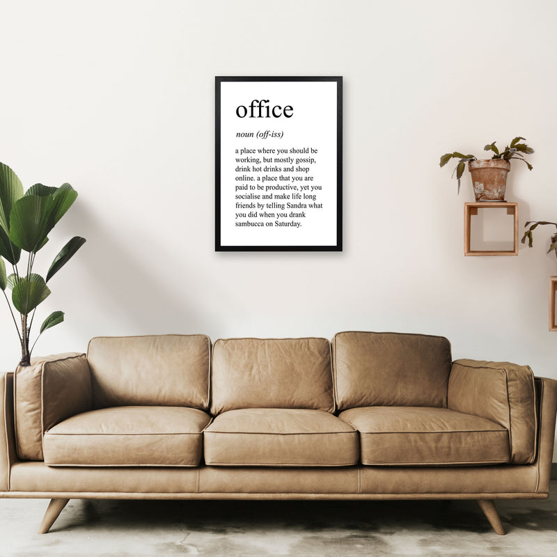 Office Definition Art Print by Pixy Paper A2 White Frame