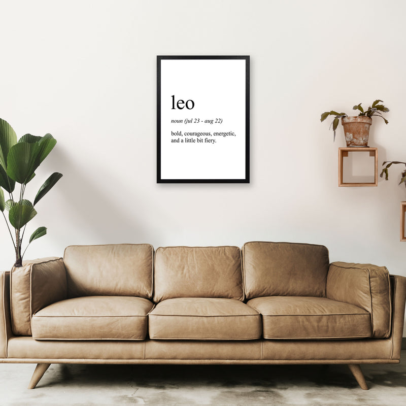 Leo Definition Art Print by Pixy Paper A2 White Frame