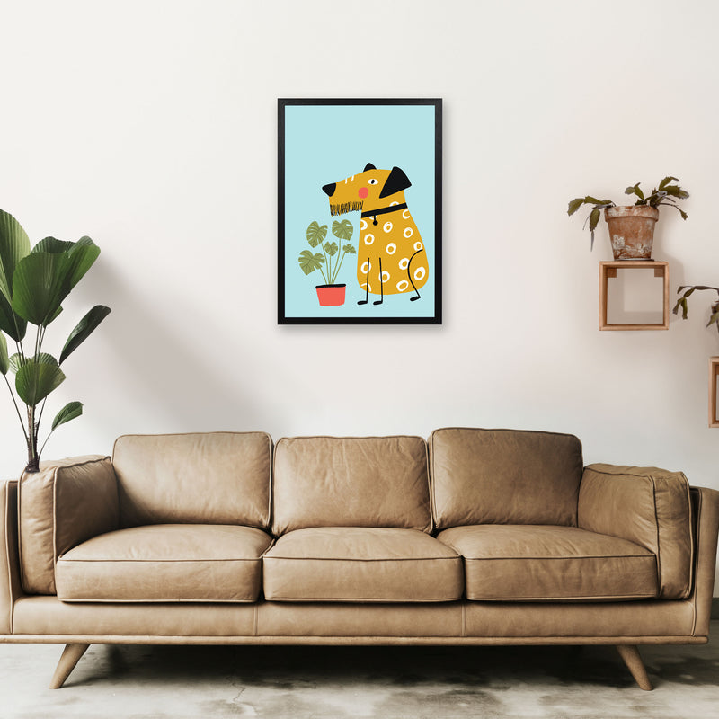 Bearded Dog Art Print by Pixy Paper A2 White Frame