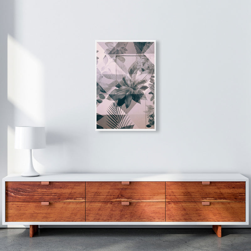 Abstract Retro Flower Pattern Modern Print A2 Canvas