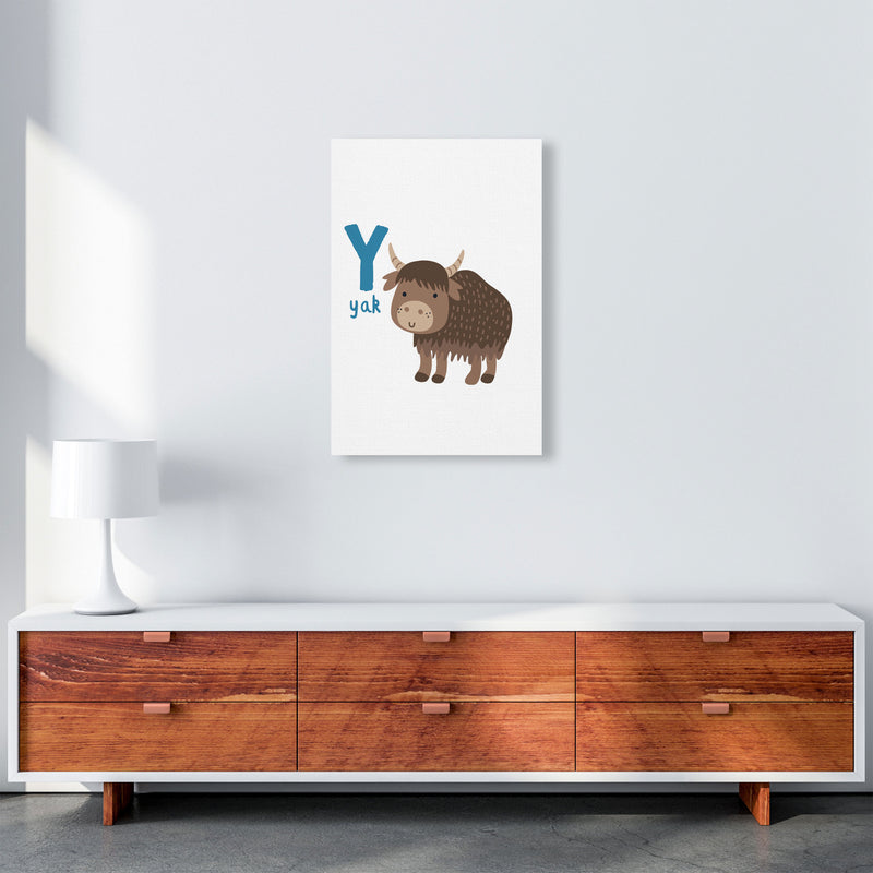Alphabet Animals, Y Is For Yak Framed Nursey Wall Art Print A2 Canvas