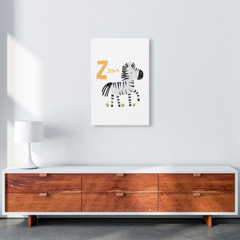Alphabet Animals, Z Is For Zebra Framed Nursey Wall Art Print A2 Canvas