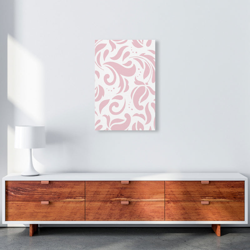 Pink Floral Pattern Modern Print A2 Canvas
