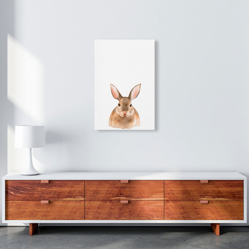 Forest Friends, Cute Bunny Modern Print Animal Art Print A2 Canvas