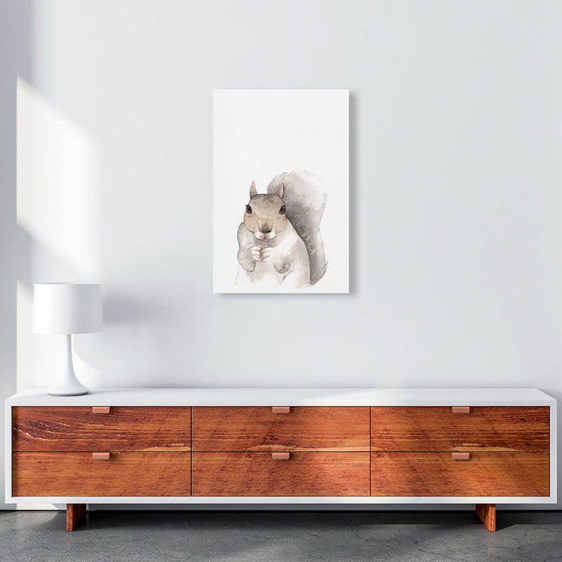 Forest Friends, Cute Squirrel Modern Print Animal Art Print A2 Canvas