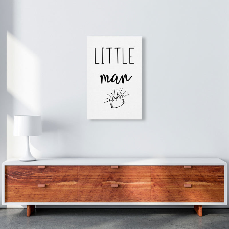 Little Man Crown Framed Nursey Wall Art Print A2 Canvas