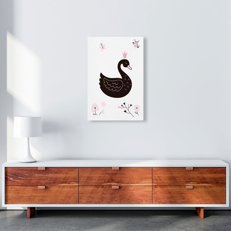 Black Swan Modern Print Animal Art Print A2 Canvas