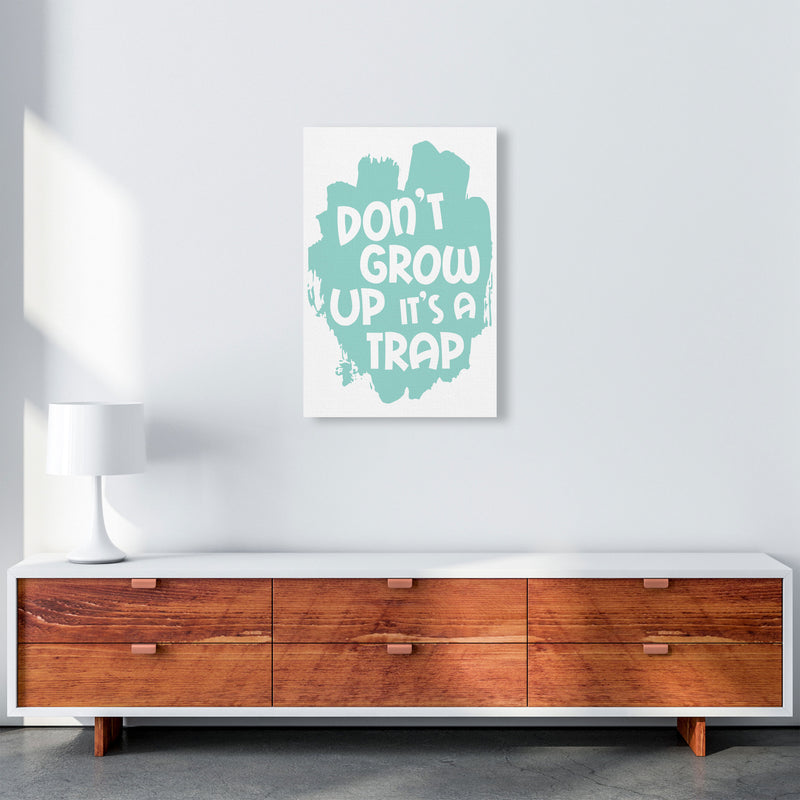 Don&#39;t Grow Up It&#39;s A Trap Mint Framed Typography Wall Art Print