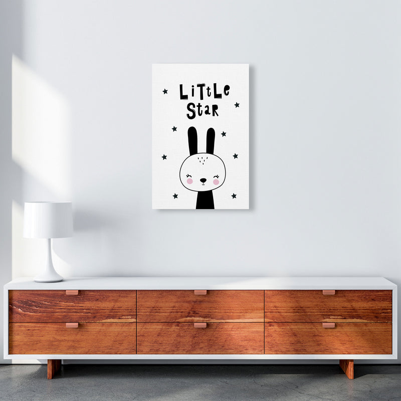 Little Star Bunny Framed Nursey Wall Art Print A2 Canvas