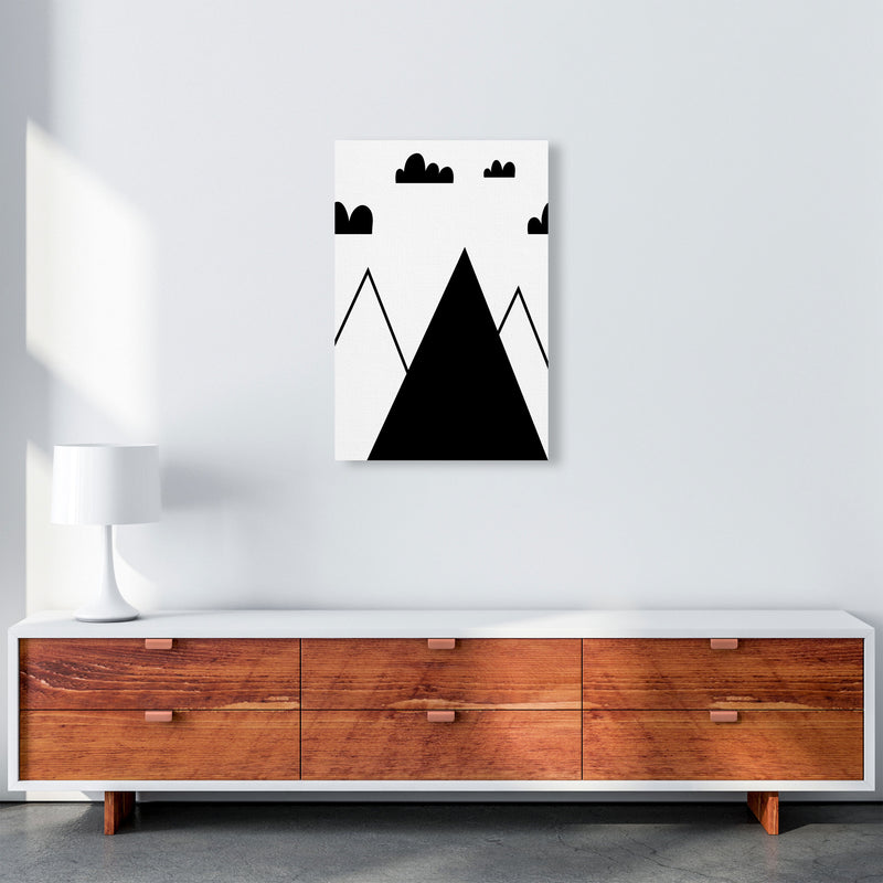 Scandi Mountains Modern Print A2 Canvas