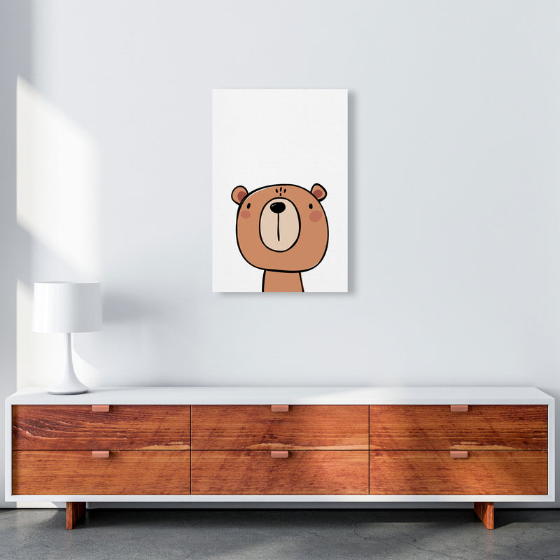 Brown Bear Modern Print Animal Art Print A2 Canvas