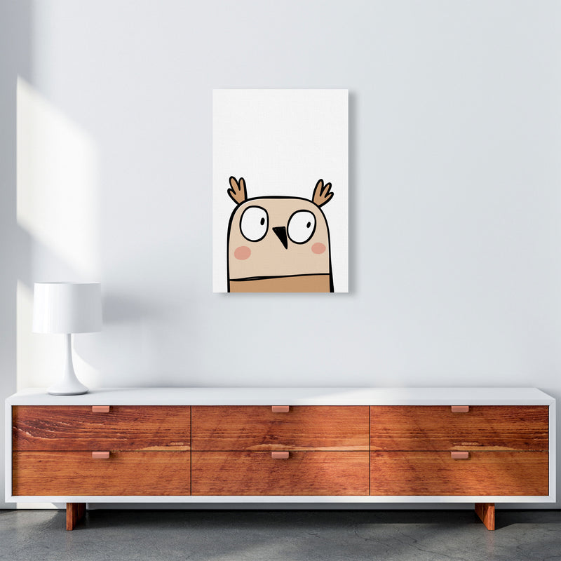 Scandi Owl Framed Nursey Wall Art Print A2 Canvas