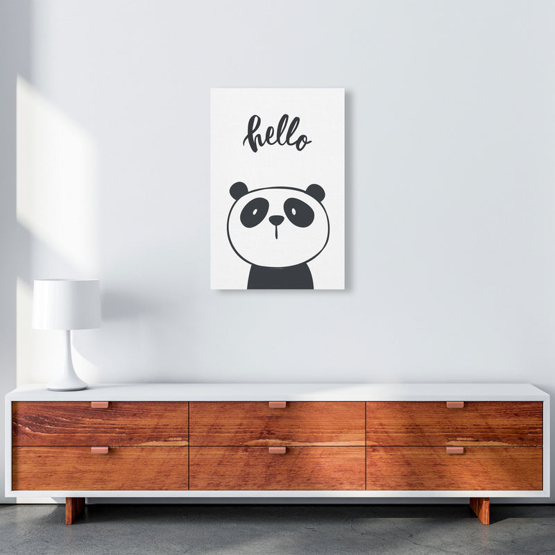Hello Panda Modern Print Animal Art Print A2 Canvas