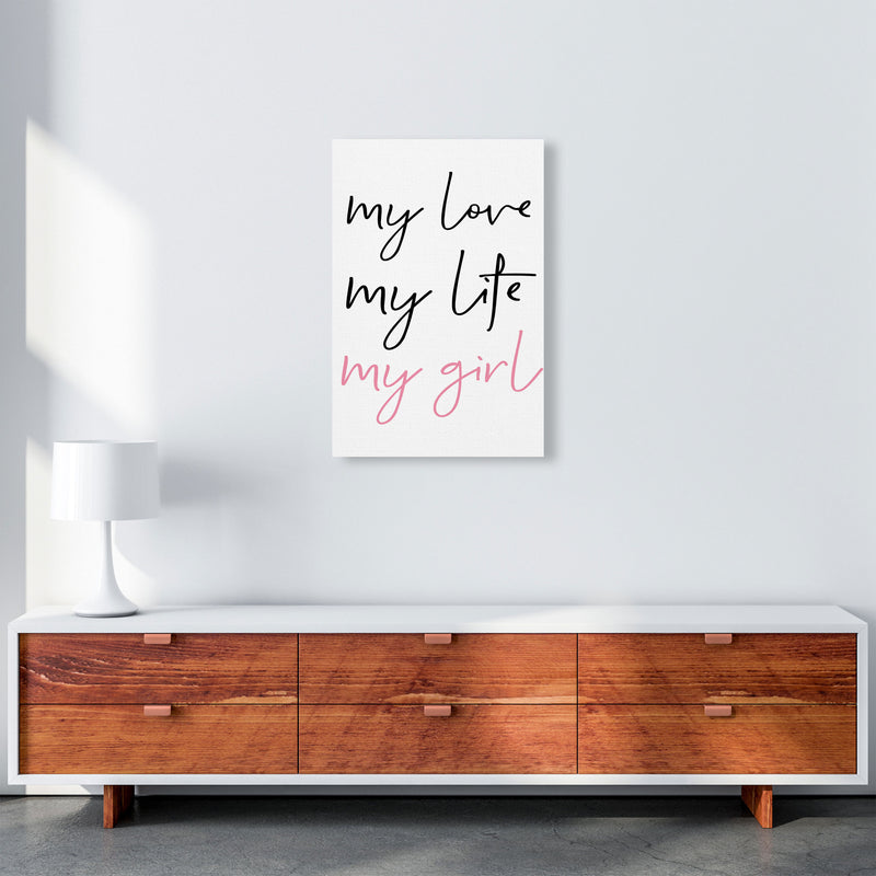 My Love My Life My Girl Framed Nursey Wall Art Print A2 Canvas
