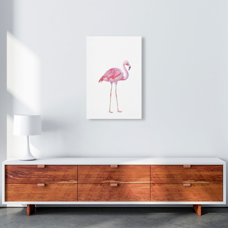 Pink Flamingo Modern Print Animal Art Print A2 Canvas