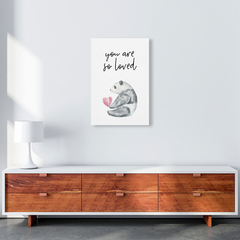 Panda You Are So Loved Framed Nursey Wall Art Print A2 Canvas