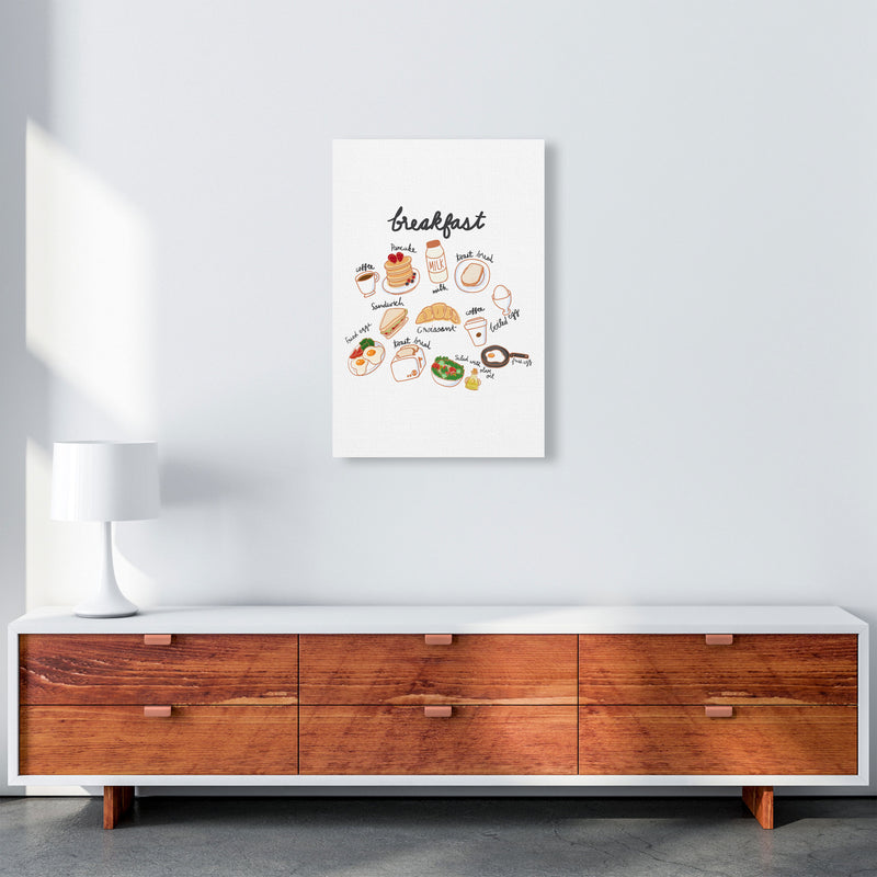 Breakfast Collection Portrait Modern Print, Framed Kitchen Wall Art A2 Canvas